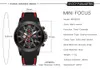 MINIFOCUS Chronograph Mens Watches Brand Luxury Casual Sport Date Quartz Silicone Wristwatches Waterproof Men's Wrist watch Man