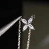 Europa américa estilo moda senhora mulheres 18k ouro cadeia colar gravado t letra marquise diamantes pingente 3 cor
