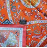 Écharbes Huajun 2 Store Orange Classic Collins Piteple du Vent SHAWLQUOT 90 SILK Square Twill Print Scarf Curled9481919