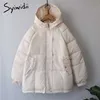 Syiwidii ​​Płaszcz Zimowy Kobiety Jacket Parkas Gruba Jesień Czarny Oversized Purple Puffer Bubble Bubble Harajuku Ubrania Loose 211108