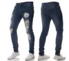 Mens Designer Jeans Estruerad Ripped Biker Slim Fit Motorcykel denim för män S Fashion Mans Black Pants Byxor 20SS
