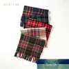 Klasyczna Czerwona Plaid Children Scarf Ciepłe Zimowe Małe Wąskie Szal Kobiety Dzieci Lovely Fashion Casual Scarves Dla Child Boy Girl Factory Cena Expert Design Quality