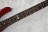 Fábrica Outlet-4 Strings Vermelho Elétrico Baixo Guitarra com 24 trastes, Rosewood Fretboard