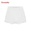 Women's Summer Sexy Casual Asymmetrical Front Candy Color Skort Shorts 2021 Spring Colorful