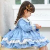 Kızlar İspanyol Giysileri Çocuklar Lolita Ball Roowns için Bebek Kız Doğum Günü Vaftiz Partisi Elbiseler Bebek Vintage Prenses Vestidos 210329