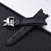 25mm Genuine Leather Watch Strap for Patek Pp 5711 5712g Nautilus Wristband Men Dedicated Notch Bracelet Folding Clasp H09152883