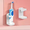 Creative Seamless Bathroom Electric Toothbrush Wall Mount Bracket Space Saving Storage Rack Tillbehör