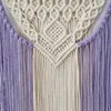 Tapices Macrame tejido tapiz colgante de pared bohemio bloque de color arte geométrico decoración de cuerda de algodón para dormitorio sala de estar