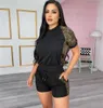 Europese American Digital Gedrukt Sexy Tweedelige Sets Dames Trainingspakken Top en Potlood Broek Casual Sweatsuit Set