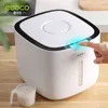 ECOCO 5/10KG Kitchen Nano Bucket Insect-proof Moisture-proof Sealed Rice Grain Pet Food Storage Container Box 211102