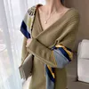 Donne Autunno Inverno Caldo Maglione Vestito 2021 di Nuovo Modo Sexy Con Scollo a V Backless Dell'involucro Dell'anca Hanbok Temperamento Vintage Vestito Lavorato A Maglia Y1204