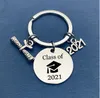 2021 Rostfritt stål Keychain Pendant Class of Graduation Season Buckle Plus Scroll Opening Ceremony Presentkort Ring 30mm grossist