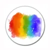 Gratis leverans 4.4 * 4.4cm Tinplate Rainbow Badge Party Supplies LGBT Brosch LGBTQ Stuff Tillbehör