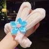 Scrunchies Włosy Kobiety Dziewczyny Pluszowe Królik Królik Uszy Hairbands Elastyczna Lina Ponytail Holder Koreański Wersja Nakrycia Hairs Akcesoria