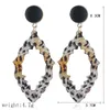 Fashion Simple Exquisite Imitation Snakeskin PU Leather Geometric Drop Earrings All-match Women's Beautiful Ornament Eardrop Dangle & Chande