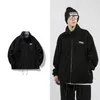 Single Road Mens Polar Fleece Jacket Winter Windbreakers Coat Male Hip Hop Japanese Streetwear Stand Collar Jackets For 220301