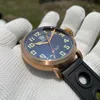 Relojes de pulsera Reloj para hombres Bronce Zafiro 200 M Impermeable Buceo al aire libre Ciclismo Escalada de montaña C3 Luminoso Automático Mecánico