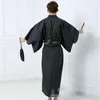 Etnische kleding Yukata Men Hoge kwaliteit Japan -stijl Traditionele pyjama's Homme Samurai Kimono Aziatische kleding Huiskleding Raad Obi Lange Kimonos