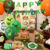 DHL Ship Dinosaure Thème Fête Dinosaure Ballon Vaisselle Jetable Ensemble Enfants Garçon Fête D'anniversaire Décoration Jungle Party Baby Shower Favor En Gros