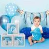 Decorazioni per il 1 ° compleanno del bambino Scatole di palloncini per il primo compleanno con UNA lettera per baby shower Ragazzo Ragazza Sfondo di compleanno di 1 anno 211122