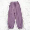 Sweatpants mulheres outono letras estilo coreano elástico cintura alta calças moda mujer pantalones 18349 210415