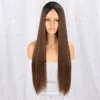 20 stks 28 inch 6 kleur lange rechte kant synthetische pruiken voor mode vrouwen meisje party dagelijks haar pruik