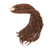 Ombre 27 godin faux locs 22 inch godin locs haar half rechte helft krullend vlechten synthetische haarverlenging haak vlechten haar voor vrouwen