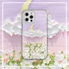 Ins Oljemålning Blomma Telefonväskor för iPhone 13 Pro Max 12 11 XR TPU PC Fashion Cover