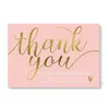 50*90mm rosa semester gratulationskort Hot Stamping Tack korttagg Julf￶delsedagspresent