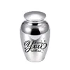 Personalized cremation urn pendant keepsake small aluminum alloy ashes jar to commemorate pet cats, dogs and birds-Carry you with me