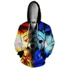 Herenhoodies Sweatshirts 2021 Rits voor Mannen Dames Cosplay Kostuum Anime Cool Black Coat Hooded Sweatshirt Streetwear Tops