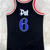 Nikivip Custom Retro Three 6 Mafia #6 PAT Maglia da basket Hip Hop Rap Allenamento da palestra Camicie da uomo Blu cucita Taglia S-4XL Qualsiasi nome e numero Top