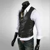 Gilets pour hommes ZOGAA PU cuir hommes gilet moto sans manches veste Vintage Version gilet Slim Fit décontracté manteau mâle solide Stra22