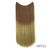 24 pollici Ombre Color Loop Micro Anello Estensioni per capelli dritti Wave Sintetico Linea di pesce Bundle MW8006B6370489