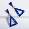 Balancent lustre Unique géométrique Triangle boucle d'oreille pour les femmes mode résine acrylique déclaration suspendus goutte fête bijoux