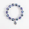 Nieuwe Mode Turkije Acryl Religieuze charmes Beaded Evil Blue Eyes Bead Bangles Sieraden Armband