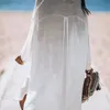 Солнцезащитная рубашка блузя прикрытие пляжа женщина плавать полиэстер твердый европейский и американская бамбуковая ткань свободно