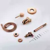 Smesiteli Rose Gold Handheld Head Head Heose Suporte de suporte com chuveiro Kit de válvula Solid Bronze Polido Casa de banho com chuveiro H1209