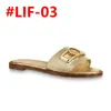 2024 Desinger tofflor Slide Thong Sandal Brown Leather Letters Sandaler Kvinnor Slipper Män glider vid Waterfront Womens 35-41 med låda och dammväska #LIF-01