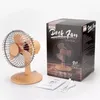 Retro Hout Grain Desktop Mini USB Fan 2 Windsnelheid Zomer Thuisbureau Elektrische Koelventilatoren