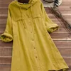 S-5XL Boyutu Artı Yeni Kadın Elbiseler Pamuk Keten Üstleri Lady Casual Kadın Hoodie Giysileri Yurtdışı Orijinal Tasarım Hotsale 210406