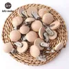 Let's Make 20pcs Pacifier Clip Making Wooden Soother Nursing Accessories Diy Dummy Chains Baby Teether 29*45mm 211106