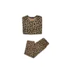 Kleidung Sets Kinder Jungen Mädchen Herbst Winter Kleidung Sets Kleinkind Leopard Muster Langarm T-shirt und Hosen Outfit Baby Set 210619