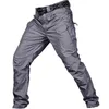 cargo pants men Multi Pocket Outdoor Tactical Sweatpants military army plus size Waterproof Quick Dry Elastic hiking Trousers Y0811