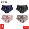 4 Pcs/lot brand Women panties Ladies Lingerie Ice silk seamless underwear women sexy 210730