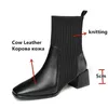 Fall Winter Safety Boots for Women Concise Genuine Leather Est Shoes Woman Office Lady Party Ankle Heels 210528 GAI GAI GAI