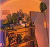 照明夕日の投影ランプLEDの夜の光360度回転レインボーUSBロマンチックな視覚的な床のスタンドプロジェクターの寝室のリビングルームの装飾