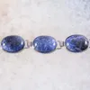 Bracelet de bijoux faits à la main pour femmes, chaîne à maillons, cabochon ovale, perles en Sodalite bleue naturelle, réglables de 7.5 à 9 pouces, 1 pièce, H867 Inte22