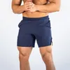 夏の男性フィットネスボディービルディングショーツマンジムトレーニング通気性汗の短いスポーツウェアジョガービーチショートパンツ210421