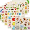 19 Style 3D Puzzle Jouets En Bois Pour Enfants Dessin Animé Animal Bois Jigsaw Toddler Bébé Apprentissage Éducatif Précoce Jouet Enfants Main Grab Board W1